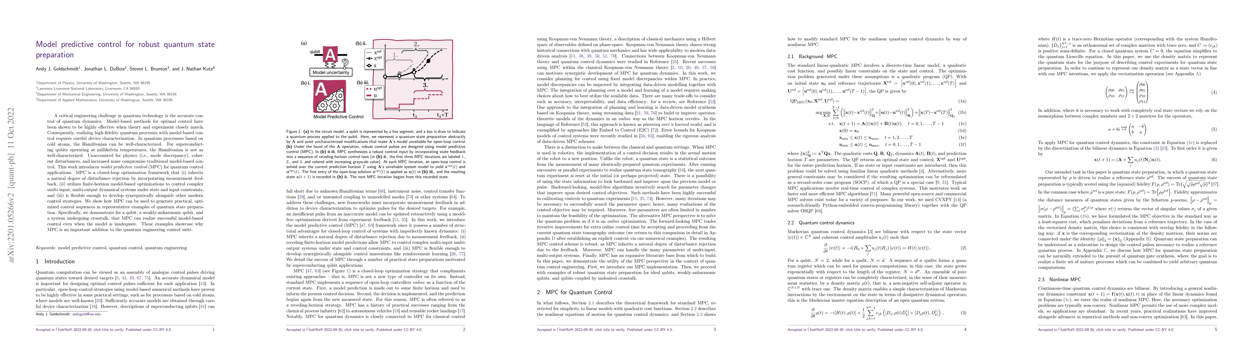 Thumbnail for Model predictive control for robust quantum state preparation