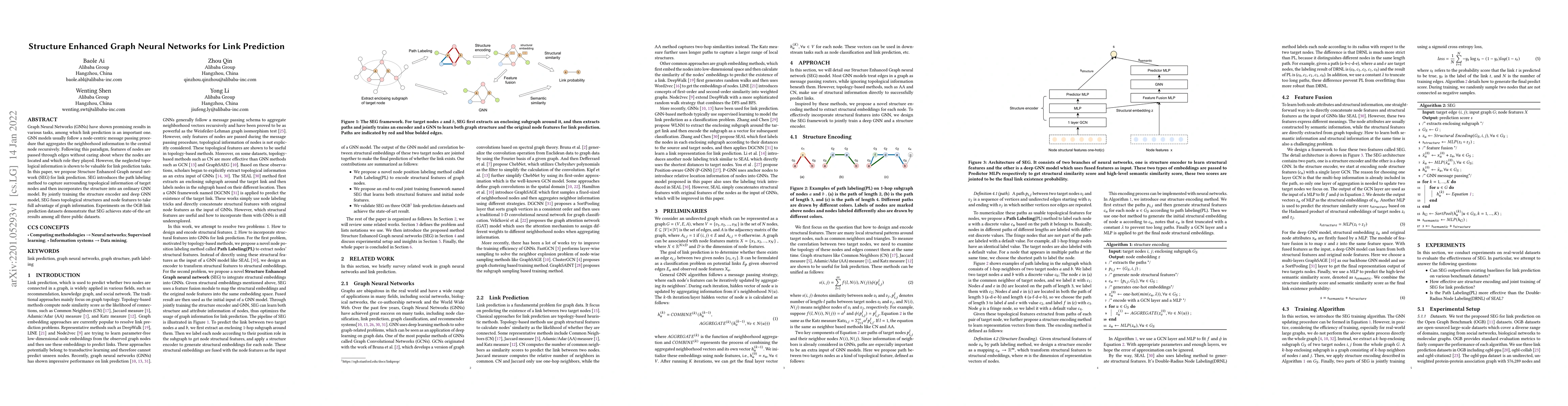 Thumbnail for Structure Enhanced Graph Neural Networks for Link Prediction