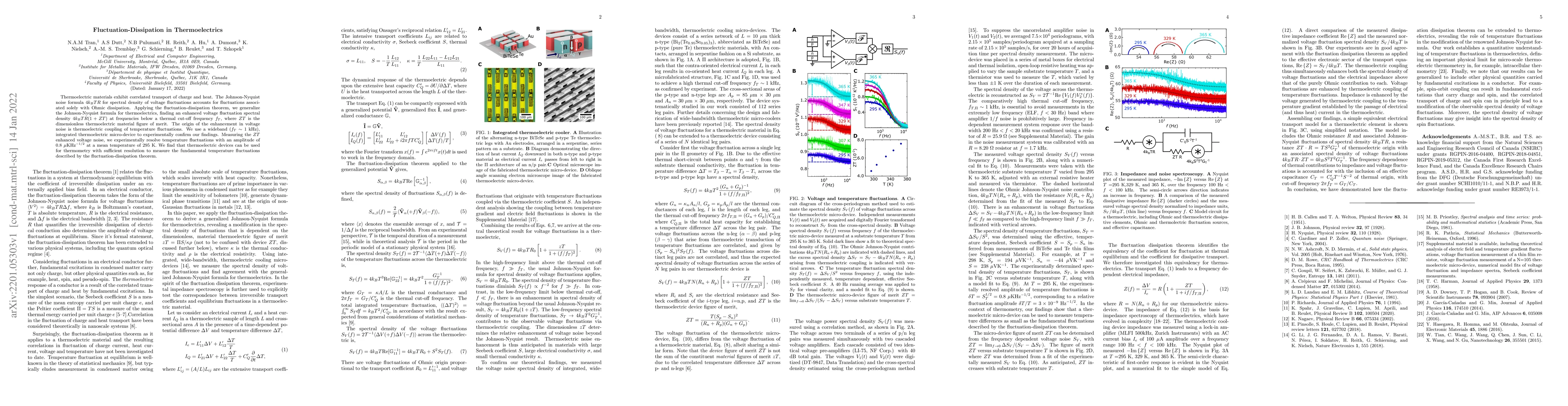 Thumbnail for Fluctuation-Dissipation in Thermoelectrics
