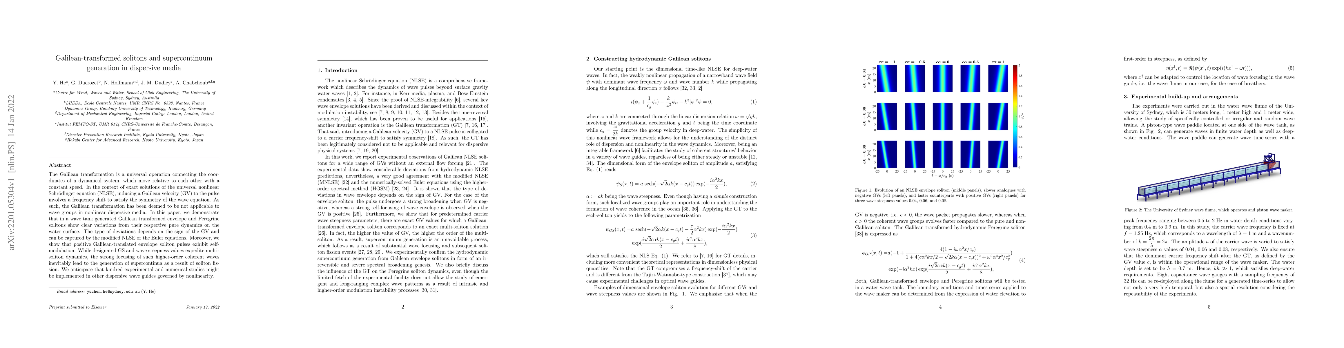 Thumbnail for Galilean-transformed solitons and supercontinuum generation in
  dispersive media