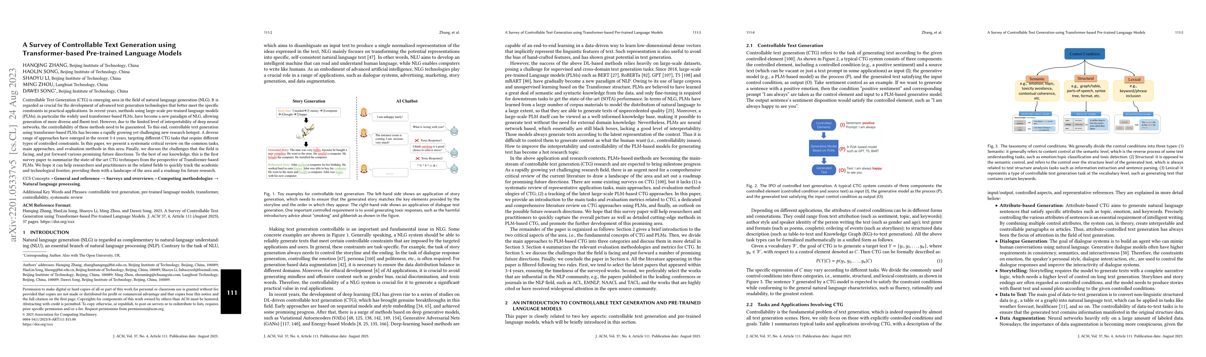 Thumbnail for A Survey of Controllable Text Generation using Transformer-based
  Pre-trained Language Models