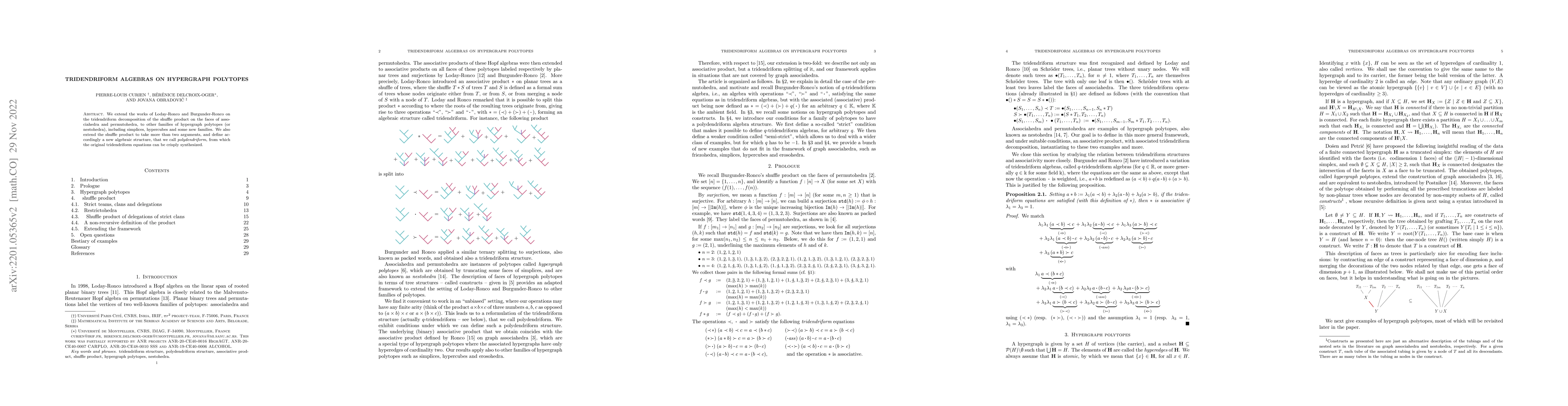 Thumbnail for Tridendriform algebras on hypergraph polytopes