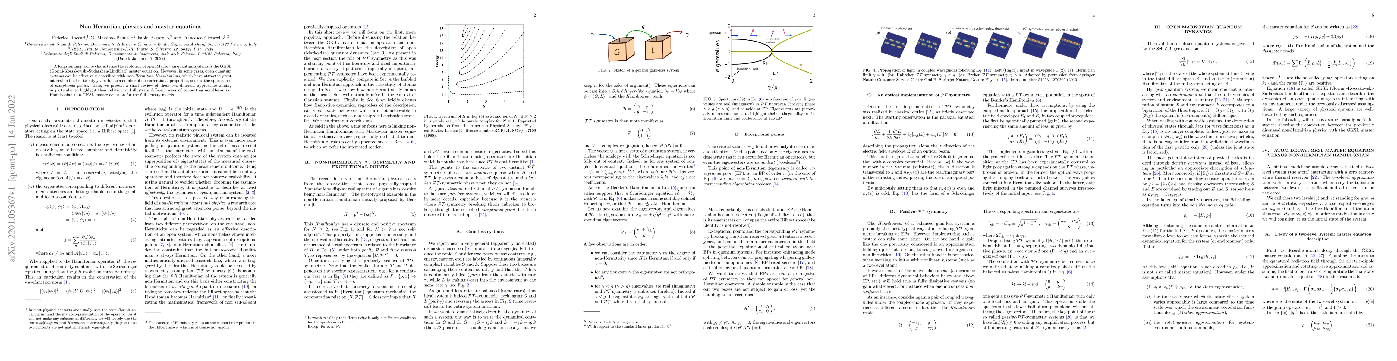 Thumbnail for Non-Hermitian physics and master equations