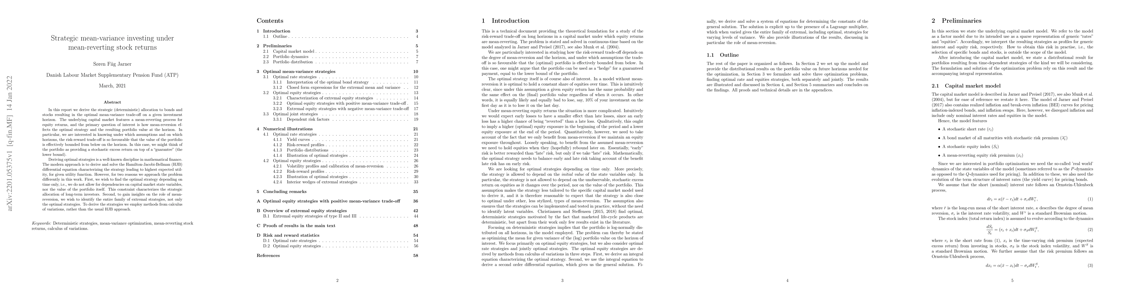 Thumbnail for Strategic mean-variance investing under mean-reverting stock returns