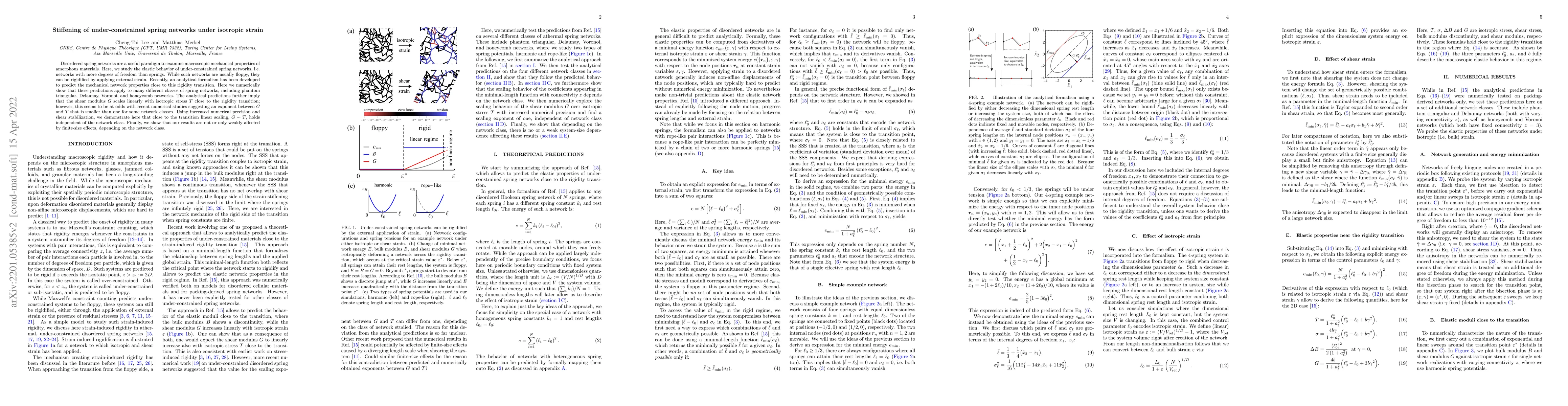 Thumbnail for Stiffening of under-constrained spring networks under isotropic strain