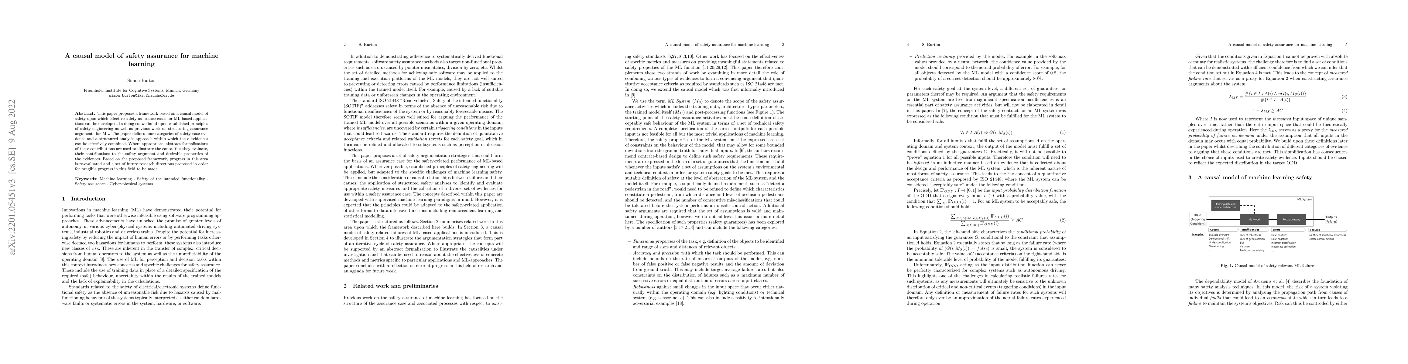 Thumbnail for A causal model of safety assurance for machine learning