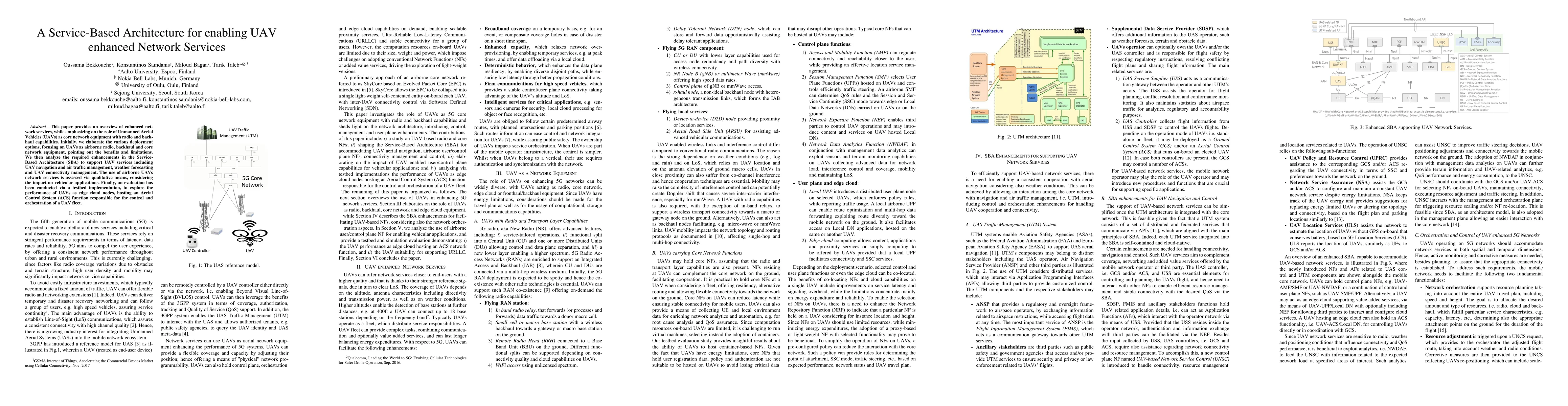 Thumbnail for A Service-Based Architecture for enabling UAV enhanced Network Services