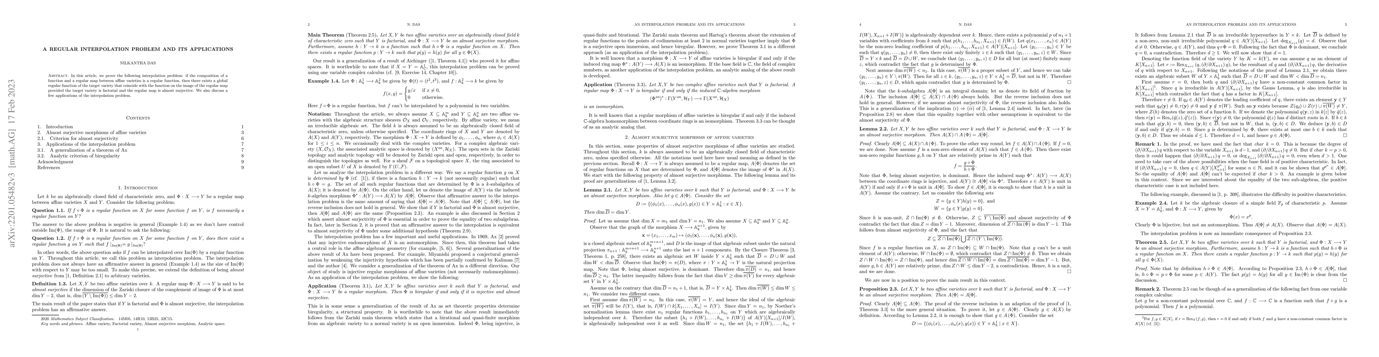 Thumbnail for A regular interpolation problem and its applications