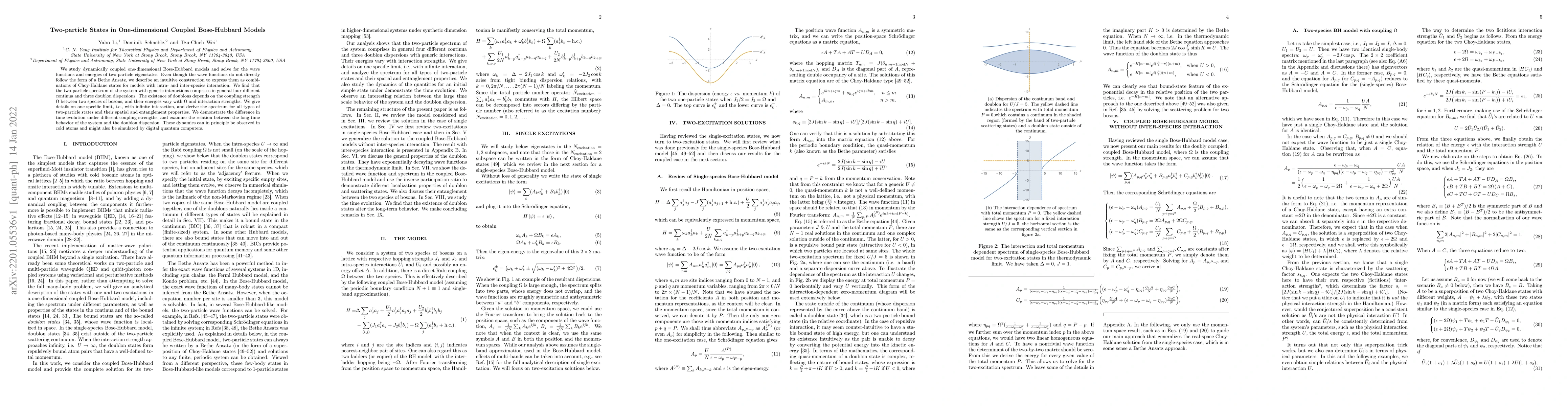 Thumbnail for Two-particle States in One-dimensional Coupled Bose-Hubbard Models