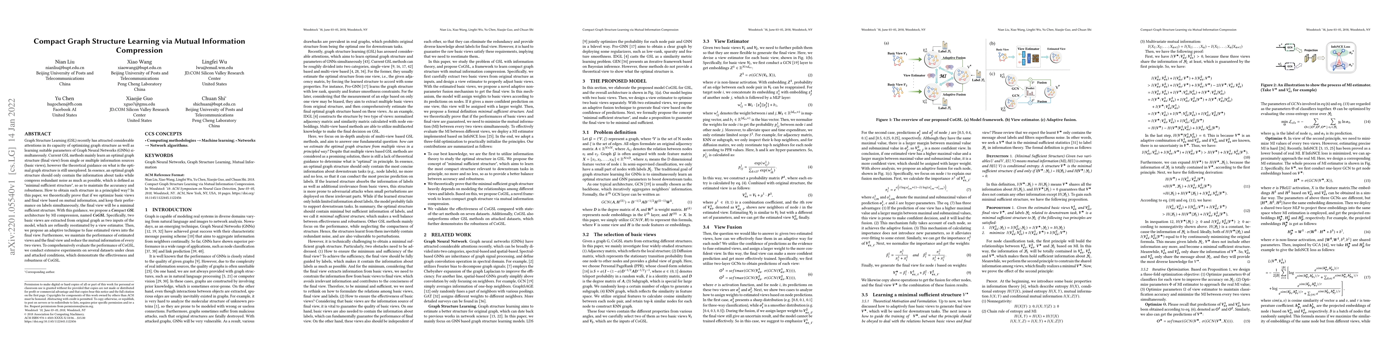 Thumbnail for Compact Graph Structure Learning via Mutual Information Compression
