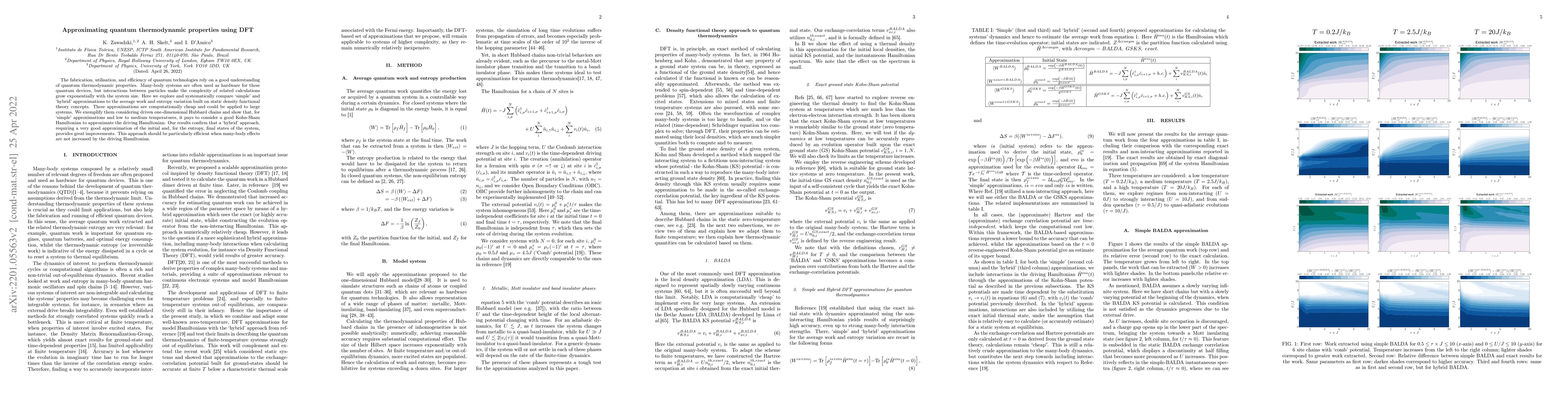 Thumbnail for Approximating quantum thermodynamic properties using DFT
