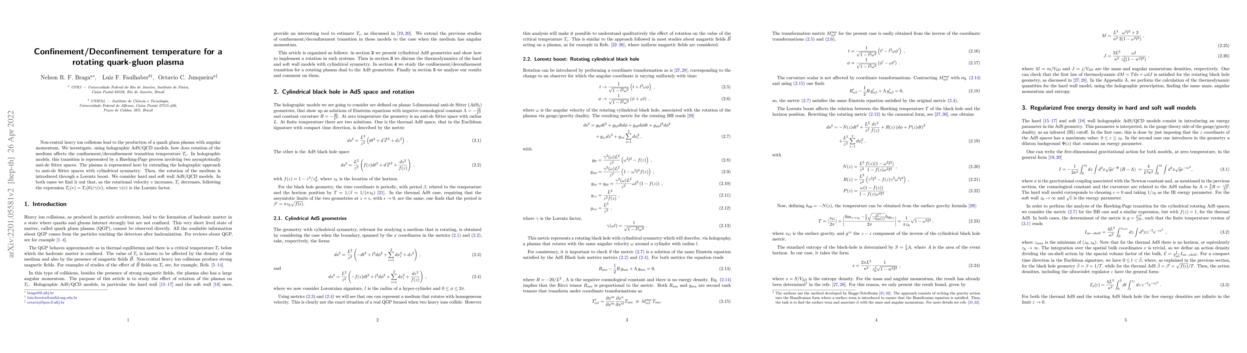 Thumbnail for Confinement/Deconfinement temperature for a rotating quark-gluon plasma