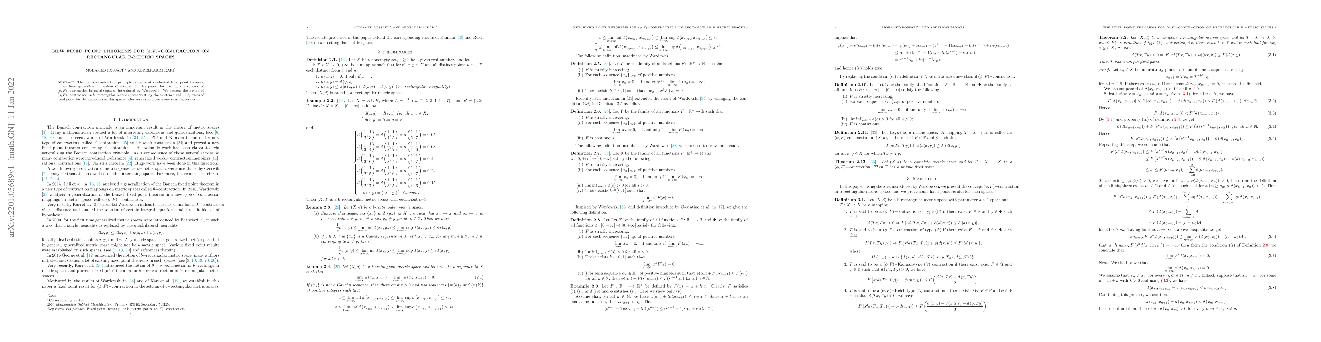 Thumbnail for New fixed point theorems for $(\phi, F)-$contraction on rectangular
  b-metric spaces