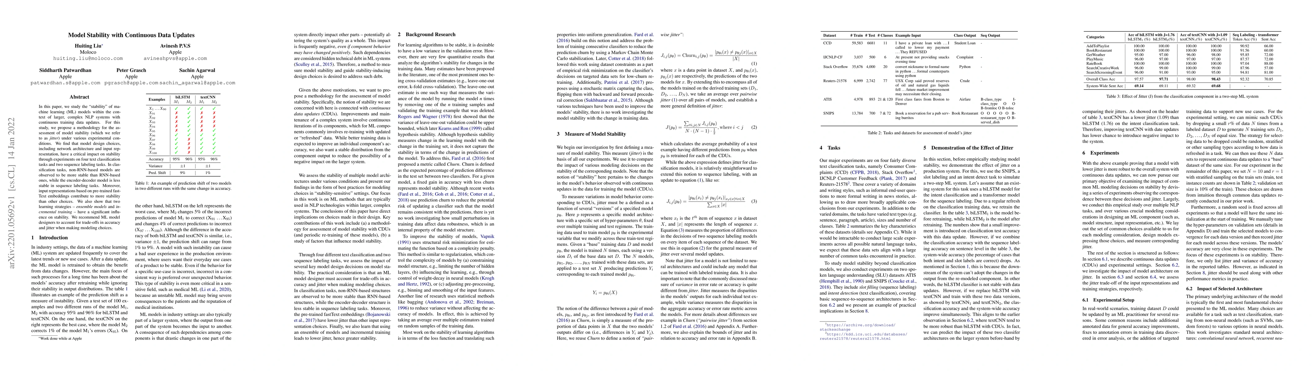 Thumbnail for Model Stability with Continuous Data Updates