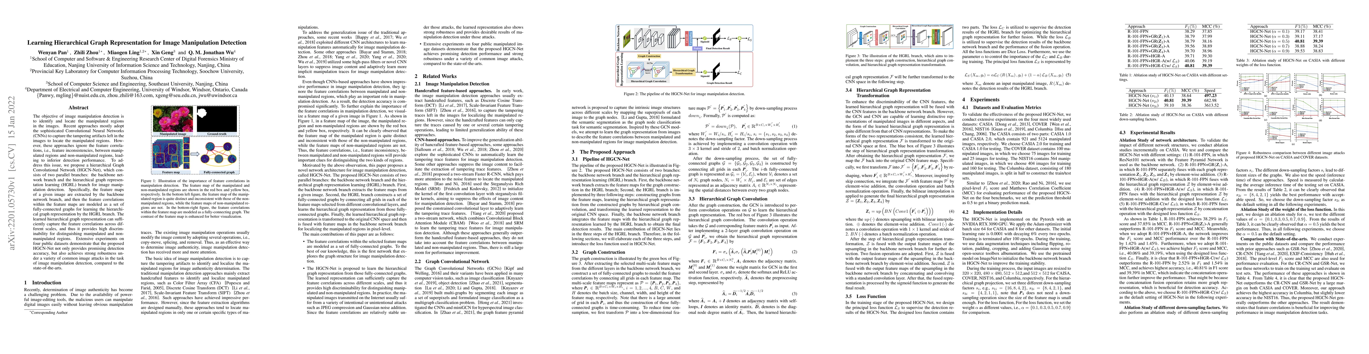 Thumbnail for Learning Hierarchical Graph Representation for Image Manipulation
  Detection