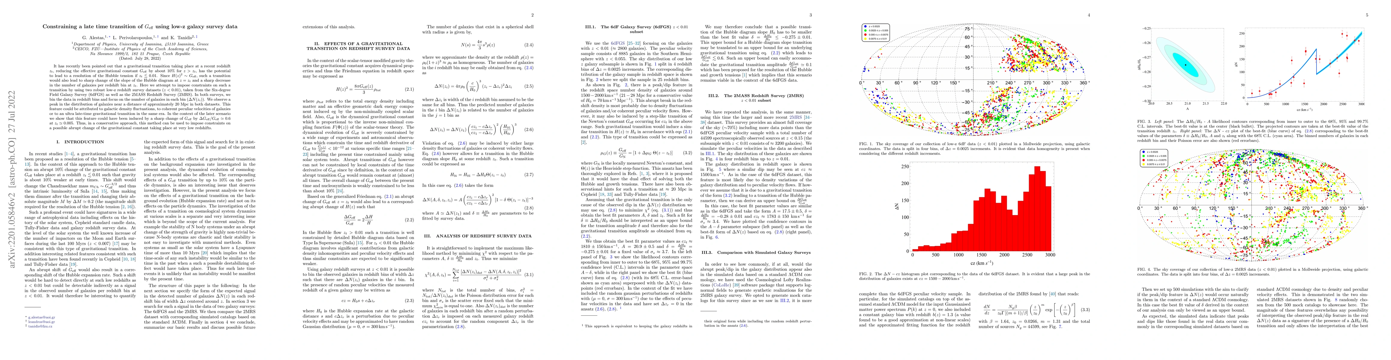 Thumbnail for Constraining a late time transition of $G_{\rm eff}$ using low-z galaxy
  survey data