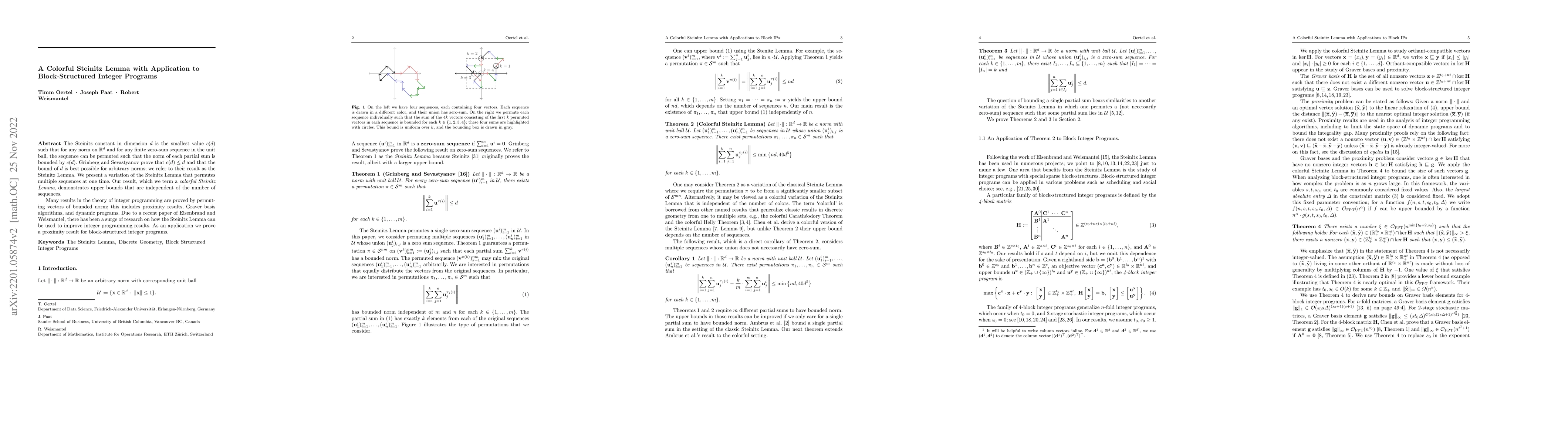 Thumbnail for A Colorful Steinitz Lemma with Applications to Block Integer Programs