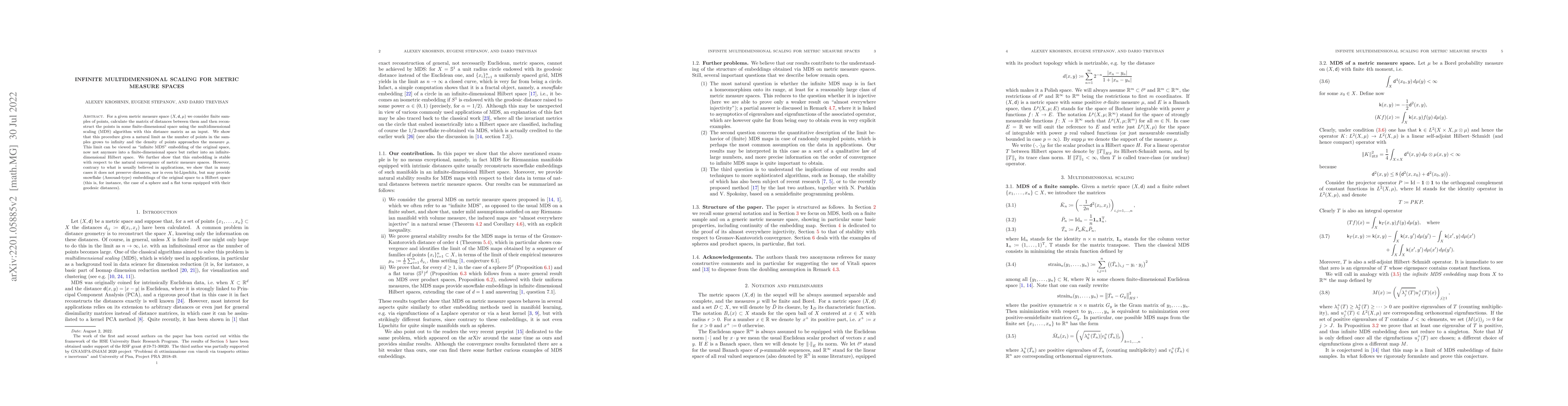Thumbnail for Infinite multidimensional scaling for metric measure spaces