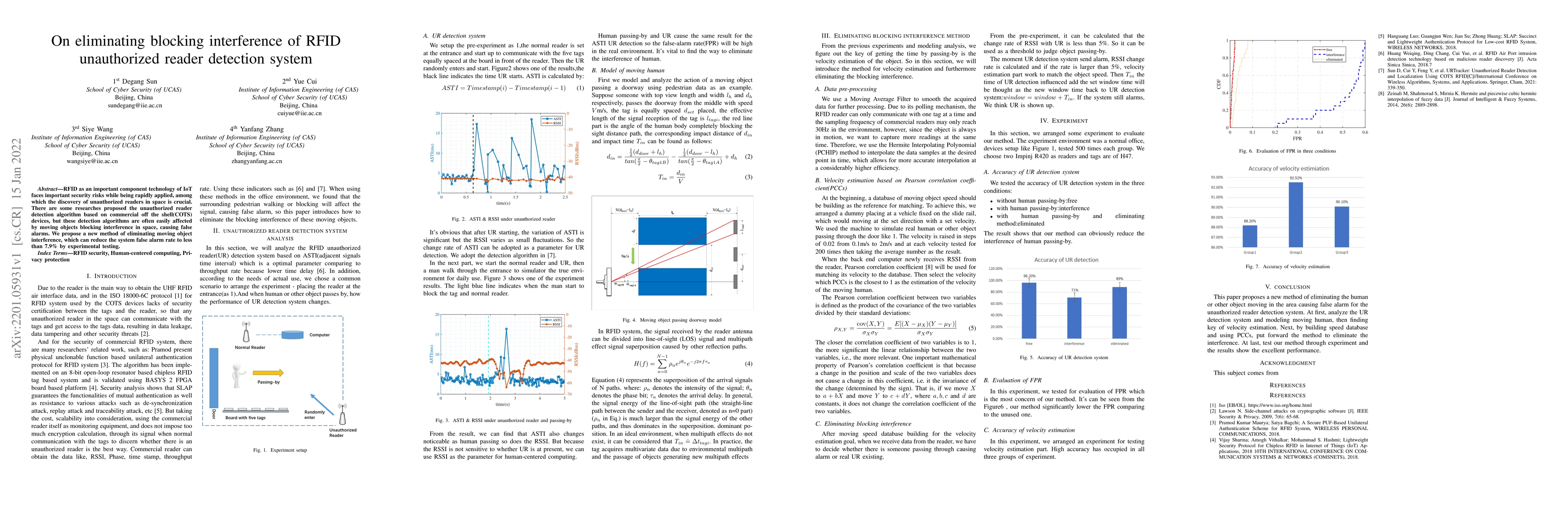 Thumbnail for On eliminating blocking interference of RFID unauthorized reader
  detection system