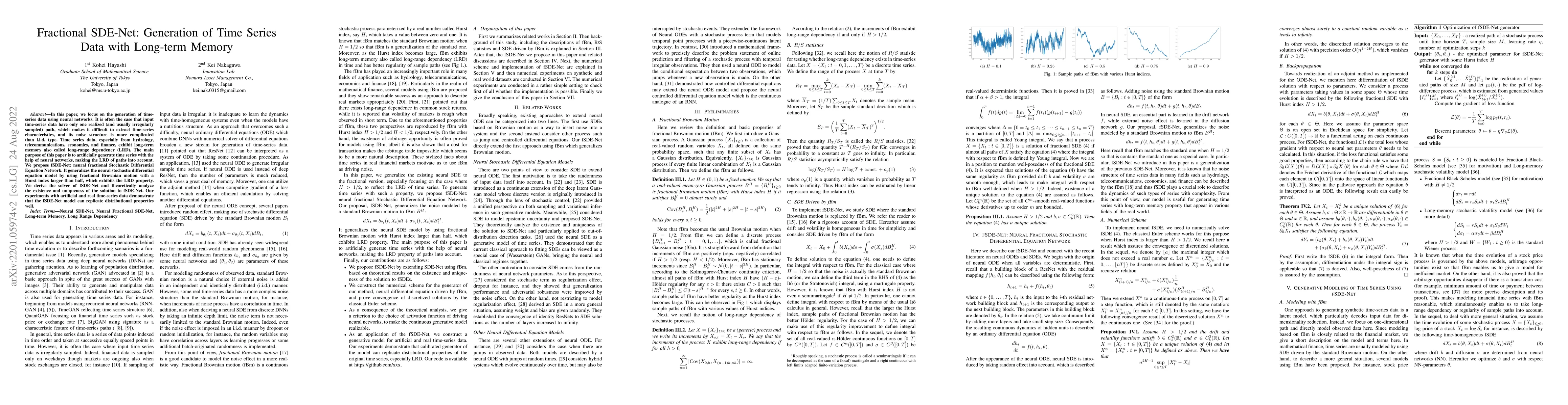 Thumbnail for Fractional SDE-Net: Generation of Time Series Data with Long-term Memory