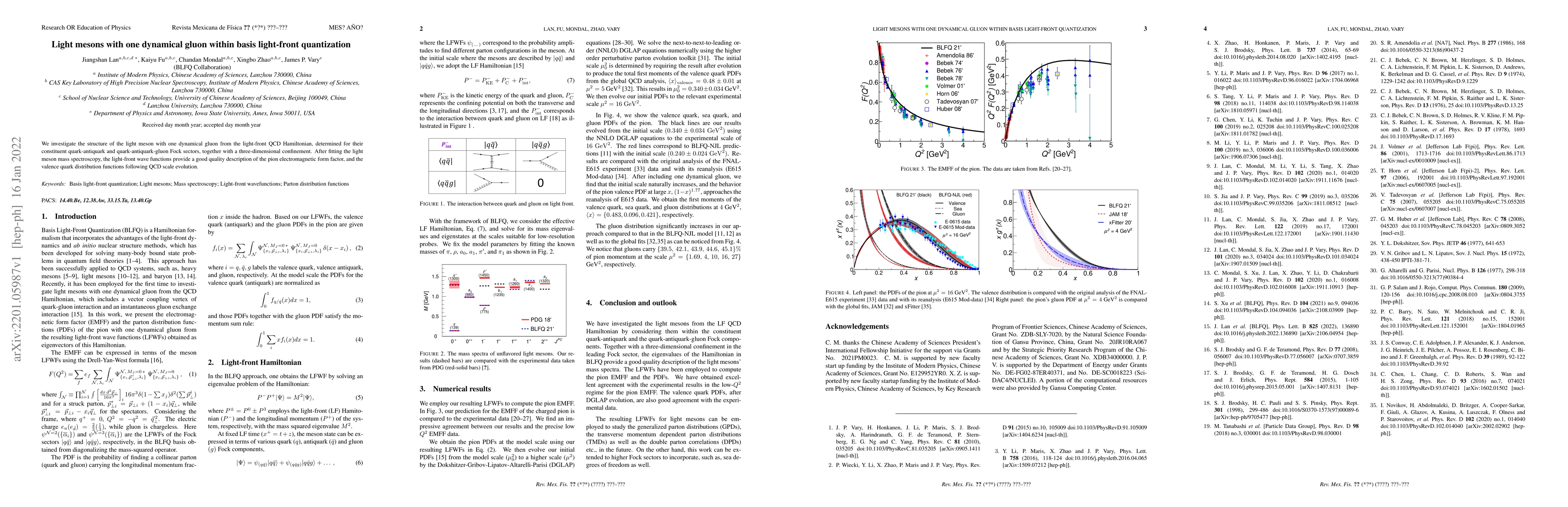 Thumbnail for Light mesons with one dynamical gluon within basis light-front
  quantization