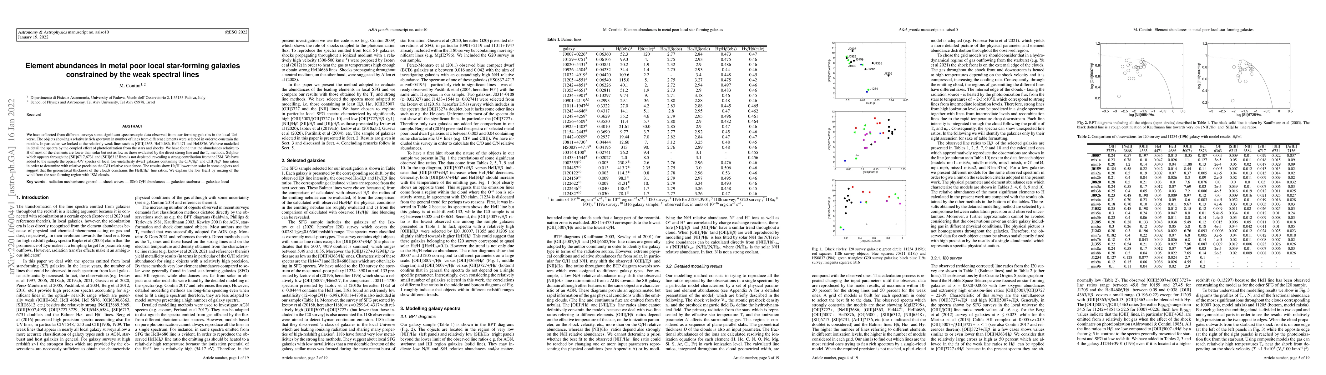 Thumbnail for Element abundances in metal poor local star-forming galaxies constrained
  by the weak spectral lines
