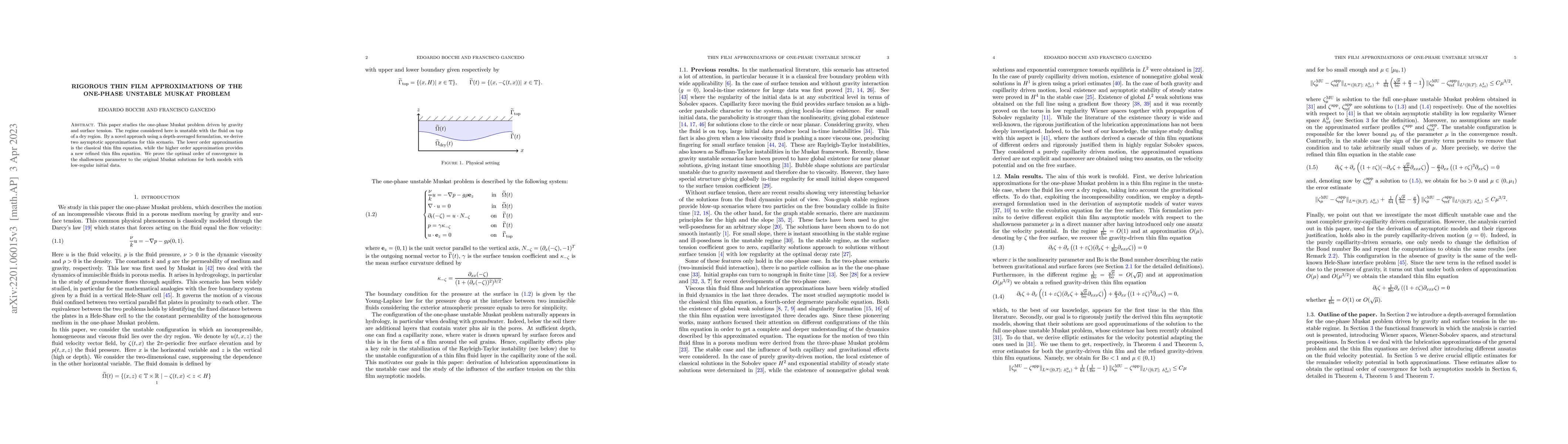 Thumbnail for Rigorous thin film approximations of the one-phase unstable Muskat
  problem