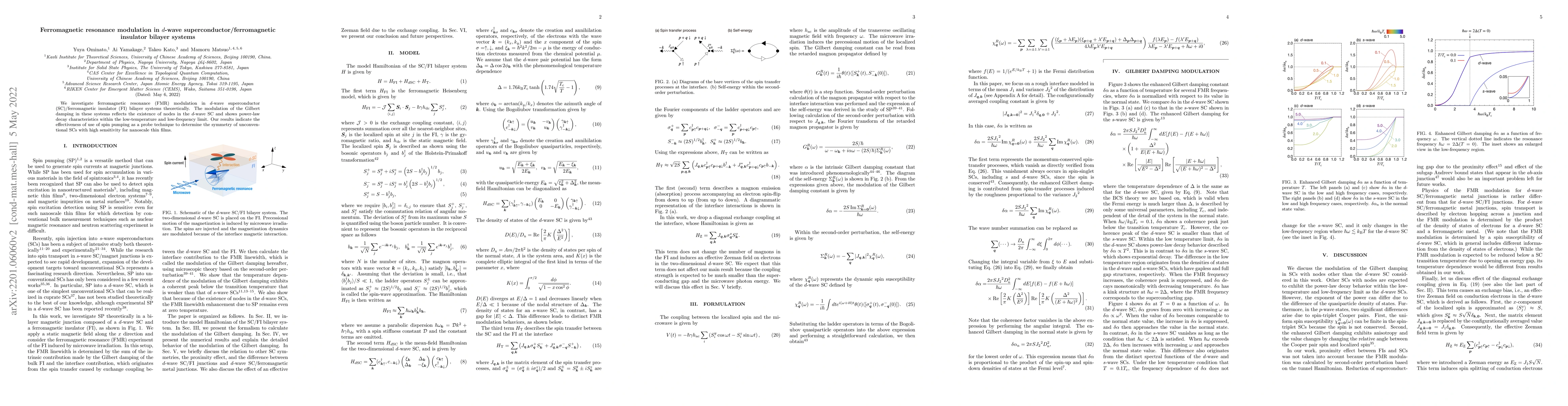 Thumbnail for Ferromagnetic resonance modulation in $d$-wave
  superconductor/ferromagnetic insulator bilayer systems