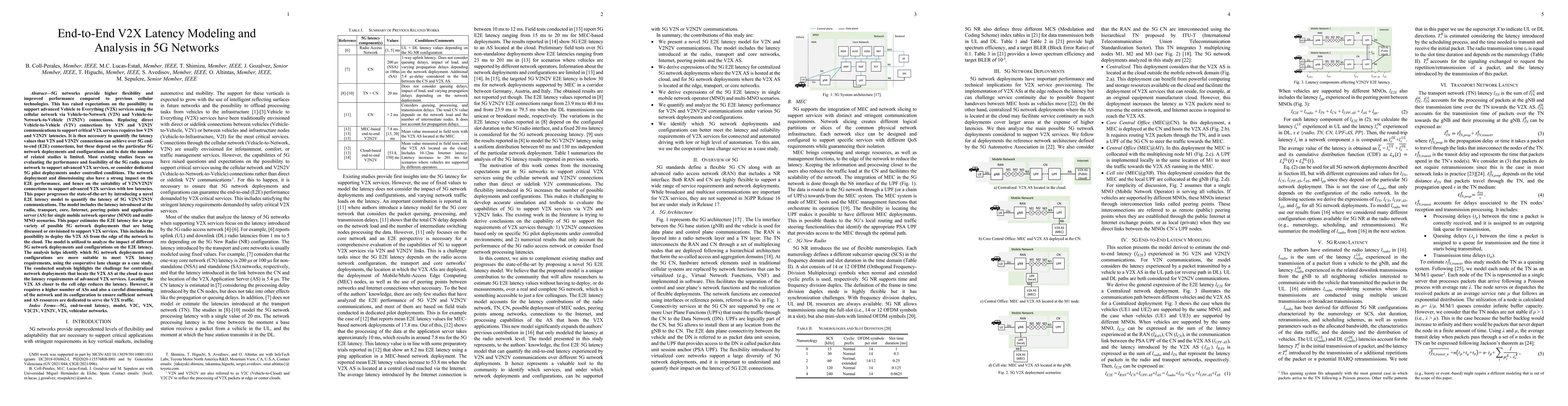 Thumbnail for End-to-End V2X Latency Modeling and Analysis in 5G Networks