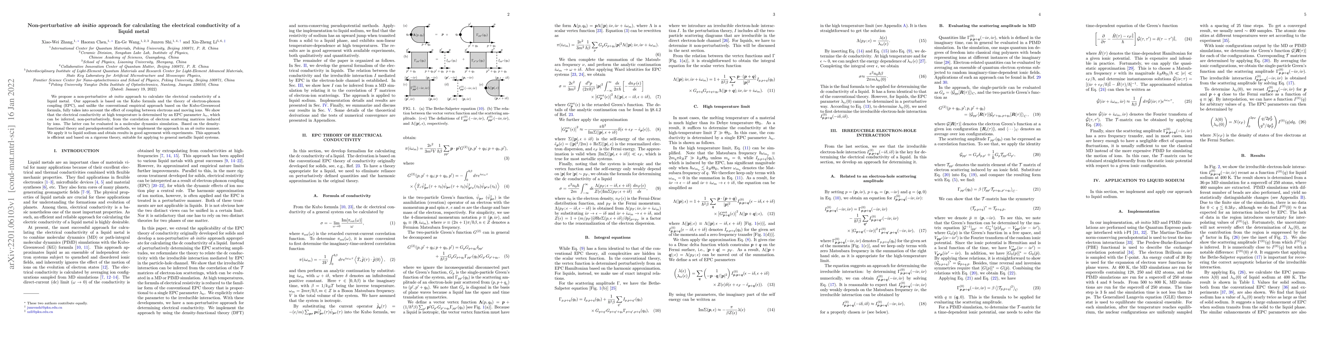 Thumbnail for Non-perturbative $ab$ $initio$ approach for calculating the electrical
  conductivity of a liquid metal