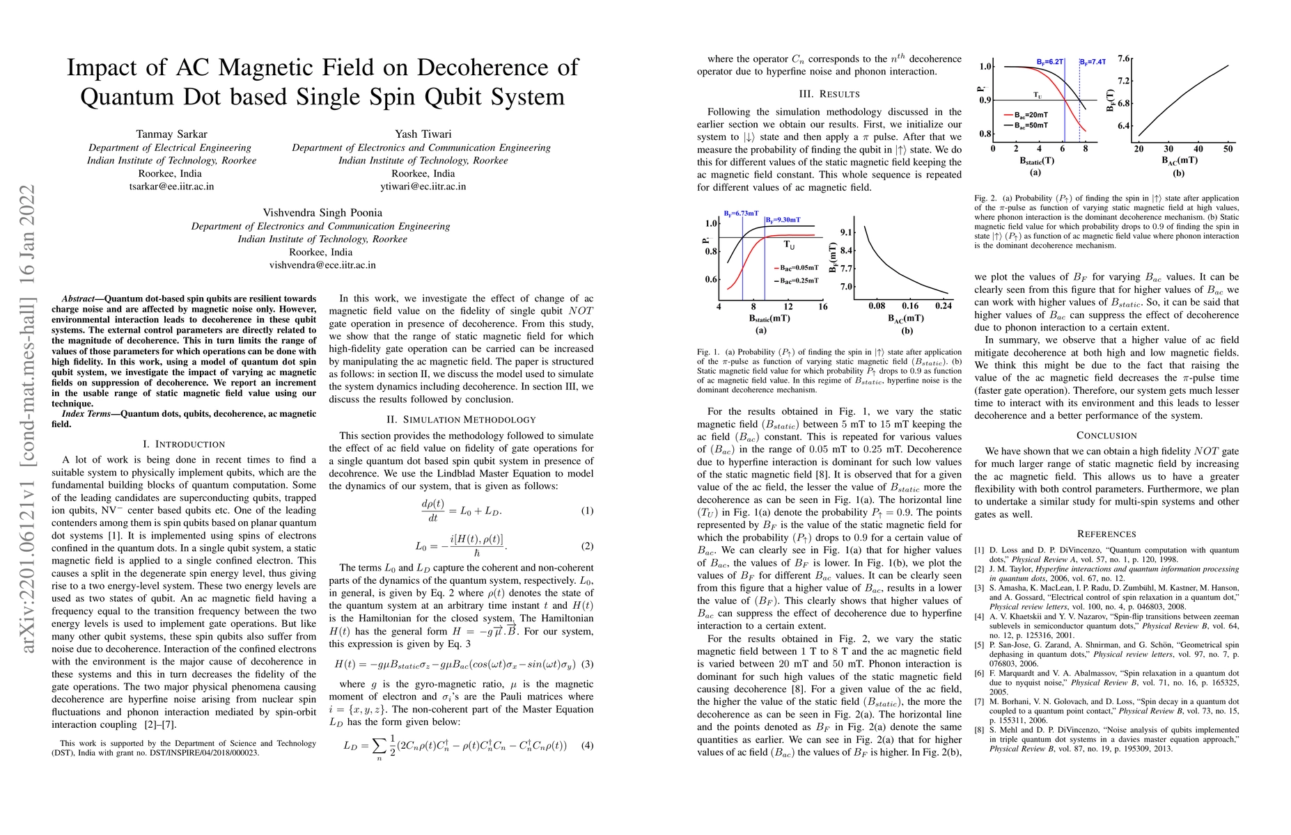 Thumbnail for Impact of AC Magnetic Field on Decoherence of Quantum Dot based Single
  Spin Qubit System