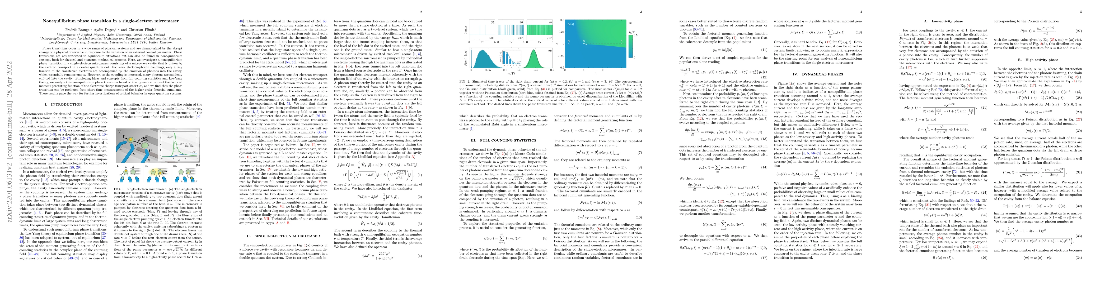 Thumbnail for Nonequilibrium phase transition in a single-electron micromaser