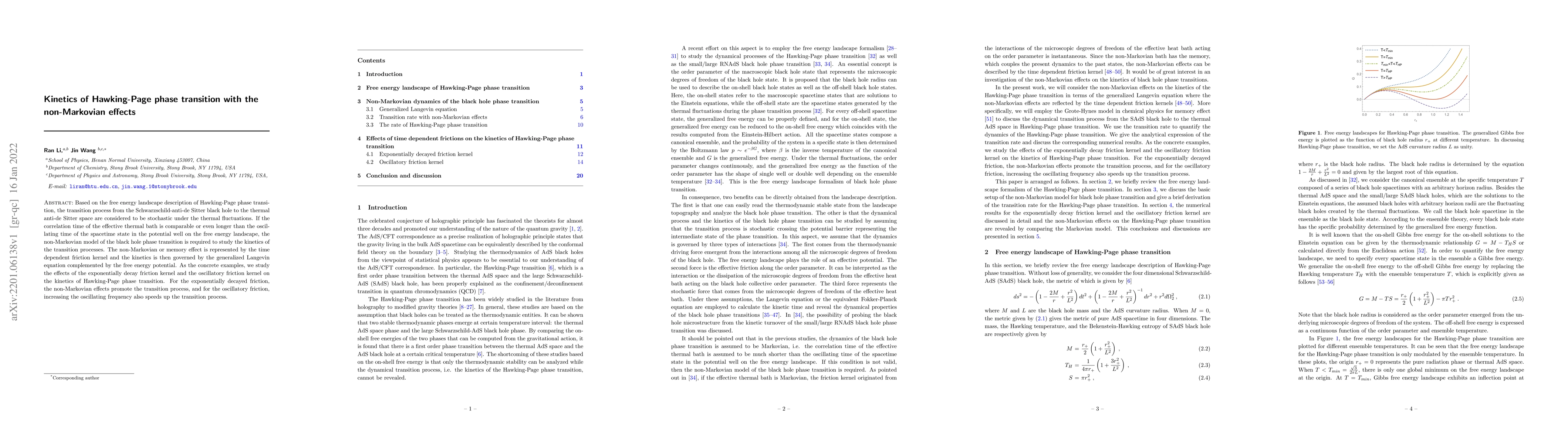 Thumbnail for Kinetics of Hawking-Page phase transition with the non-Markovian effects