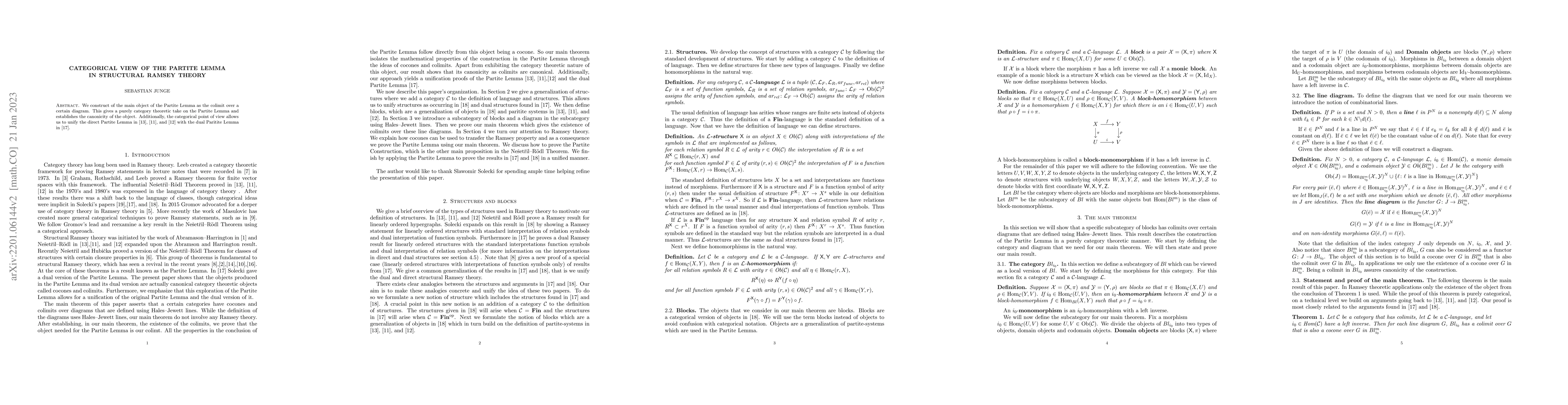 Thumbnail for Categorical view of the Partite Lemma in structural Ramsey Theory