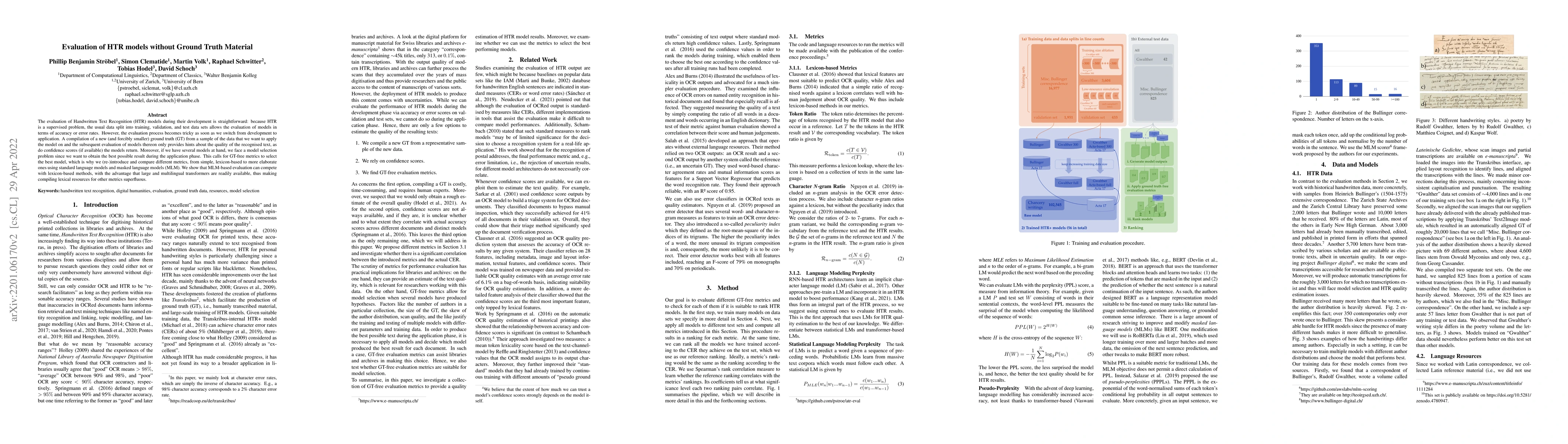 Thumbnail for Evaluation of HTR models without Ground Truth Material