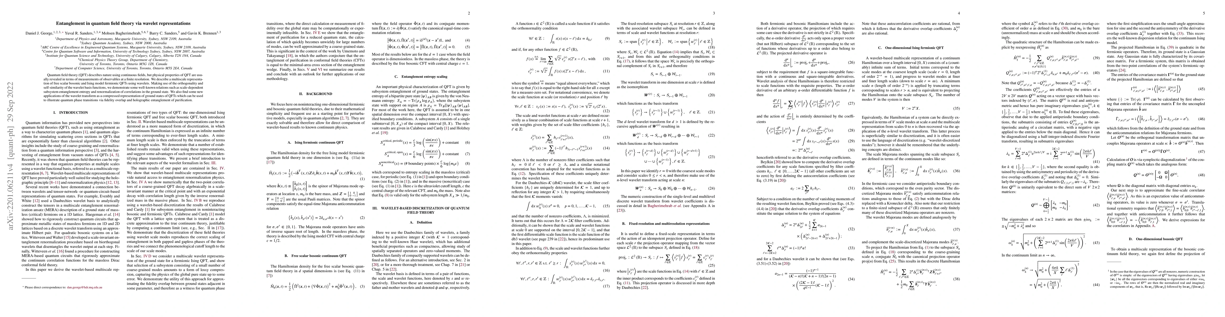 Thumbnail for Entanglement in quantum field theory via wavelet representations