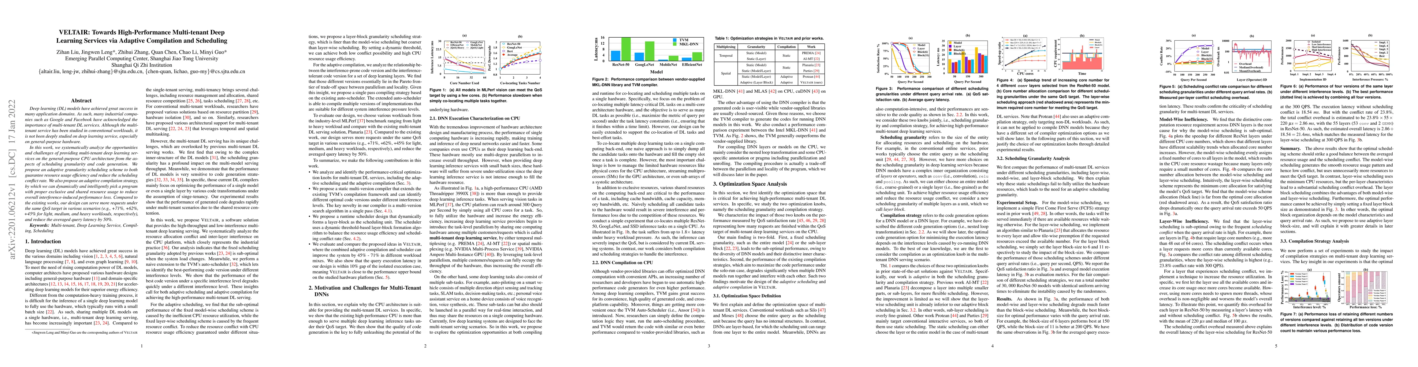 Thumbnail for VELTAIR: Towards High-Performance Multi-tenant Deep Learning Services
  via Adaptive Compilation and Scheduling