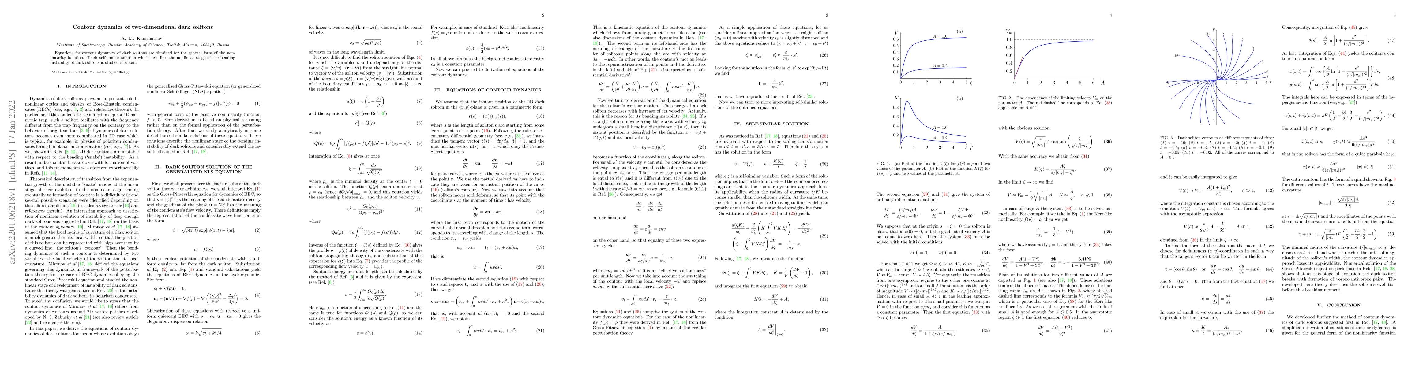 Thumbnail for Contour dynamics of two-dimensional dark solitons