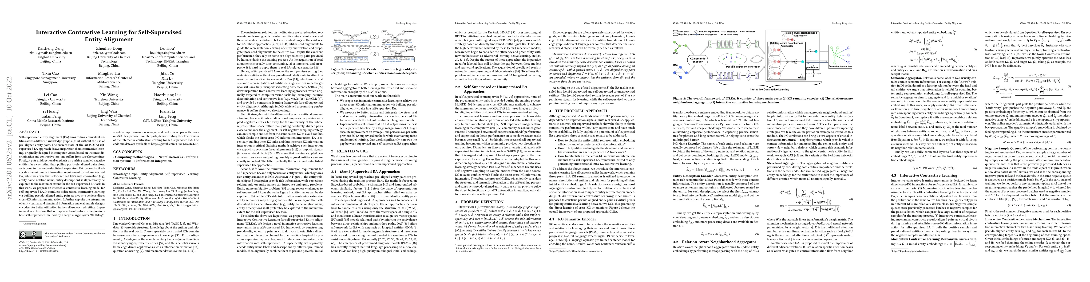 Thumbnail for Interactive Contrastive Learning for Self-supervised Entity Alignment