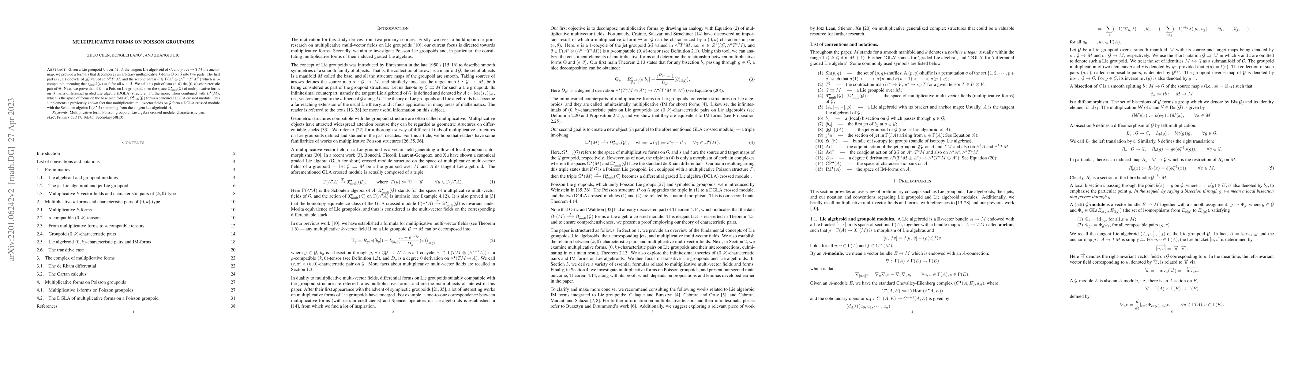 Thumbnail for Multiplicative forms on Poisson groupoids