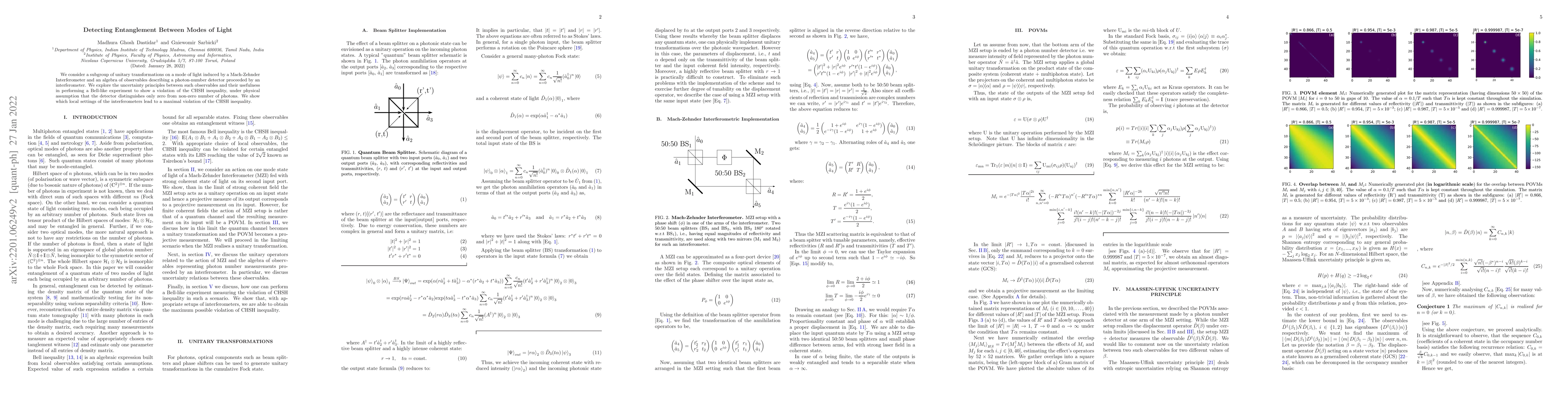 Thumbnail for Detecting Entanglement Between Modes of Light