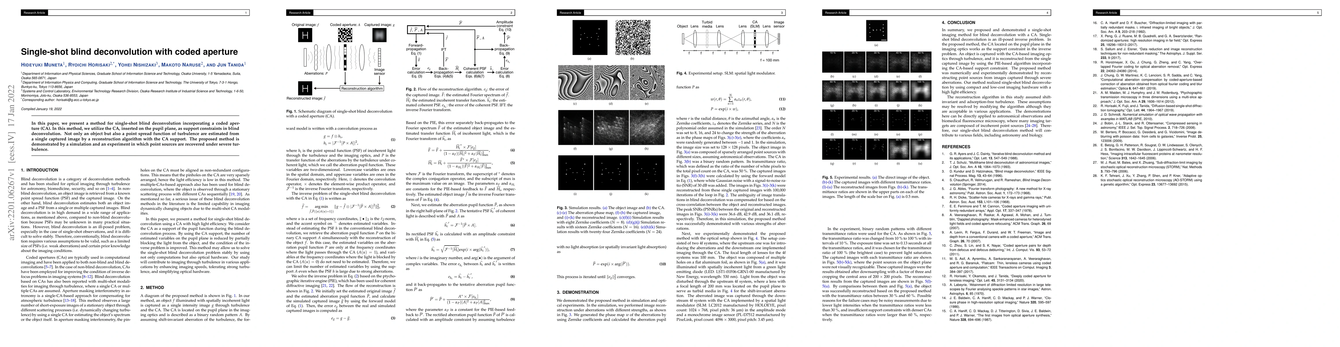 Thumbnail for Single-shot blind deconvolution with coded aperture