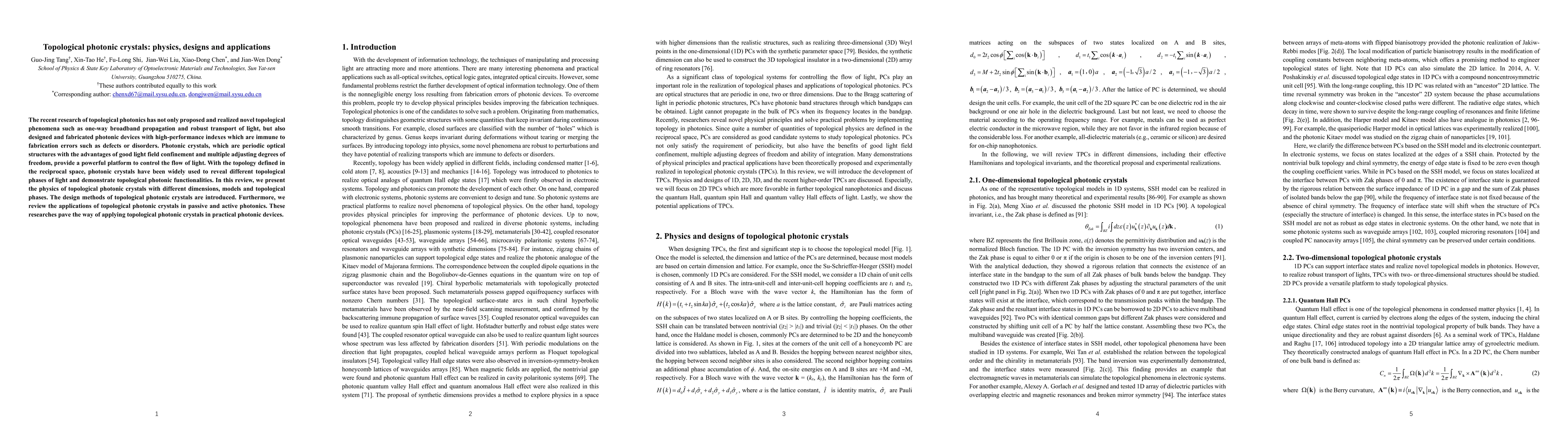 Thumbnail for Topological photonic crystals: physics, designs and applications