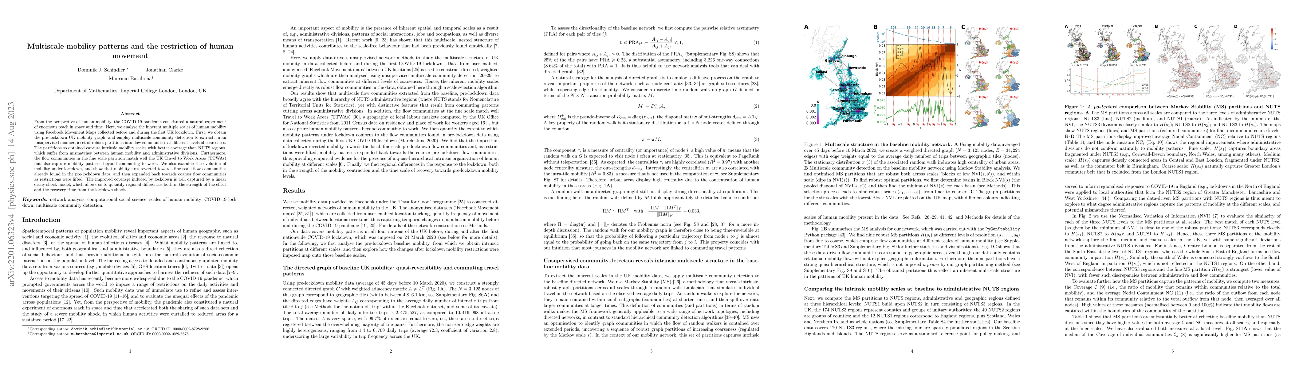 Thumbnail for Multiscale mobility patterns and the restriction of human movement