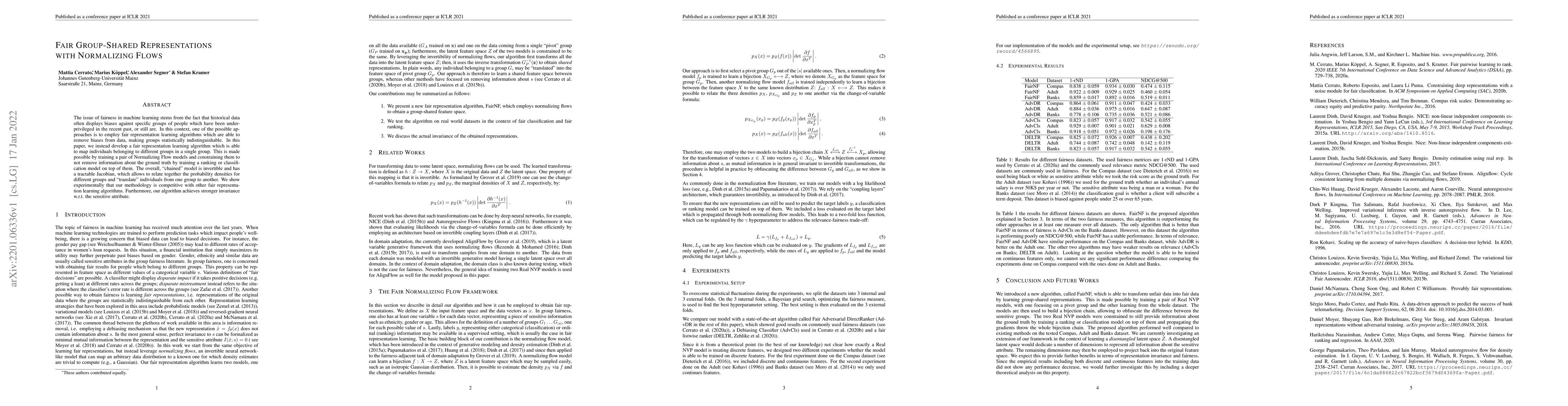 Thumbnail for Fair Group-Shared Representations with Normalizing Flows