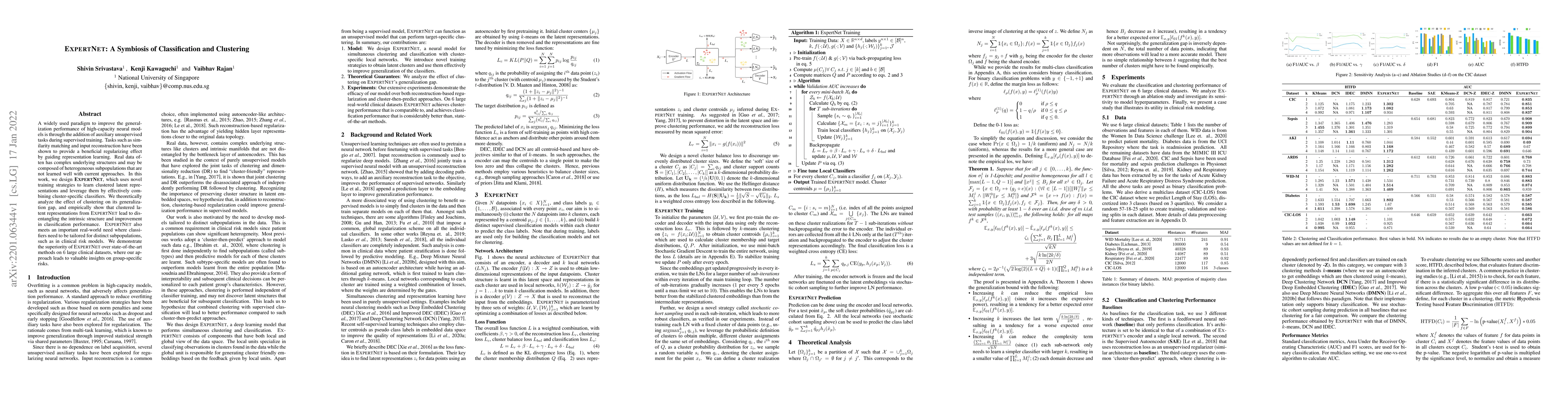 Thumbnail for ExpertNet: A Symbiosis of Classification and Clustering