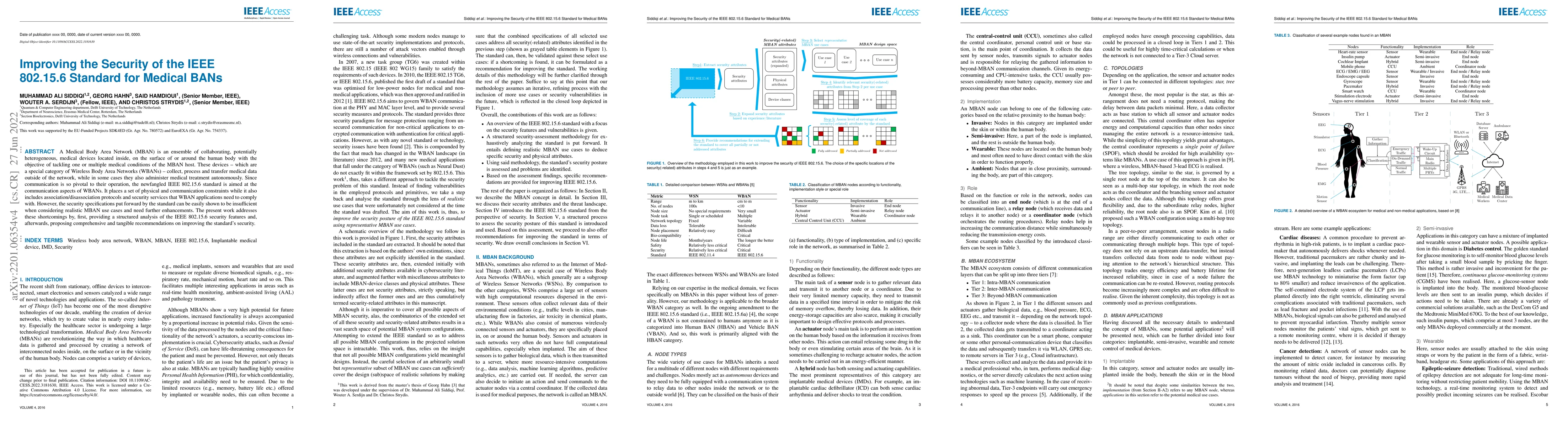 Thumbnail for Improving the Security of the IEEE 802.15.6 Standard for Medical BANs