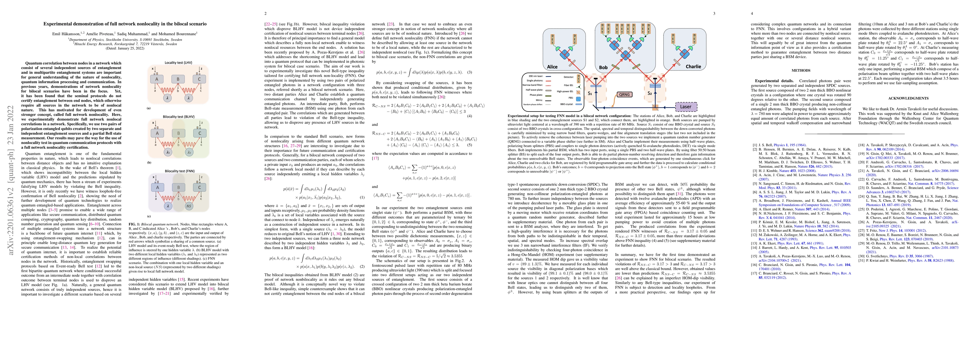 Thumbnail for Experimental demonstration of full network nonlocality in the bilocal
  scenario