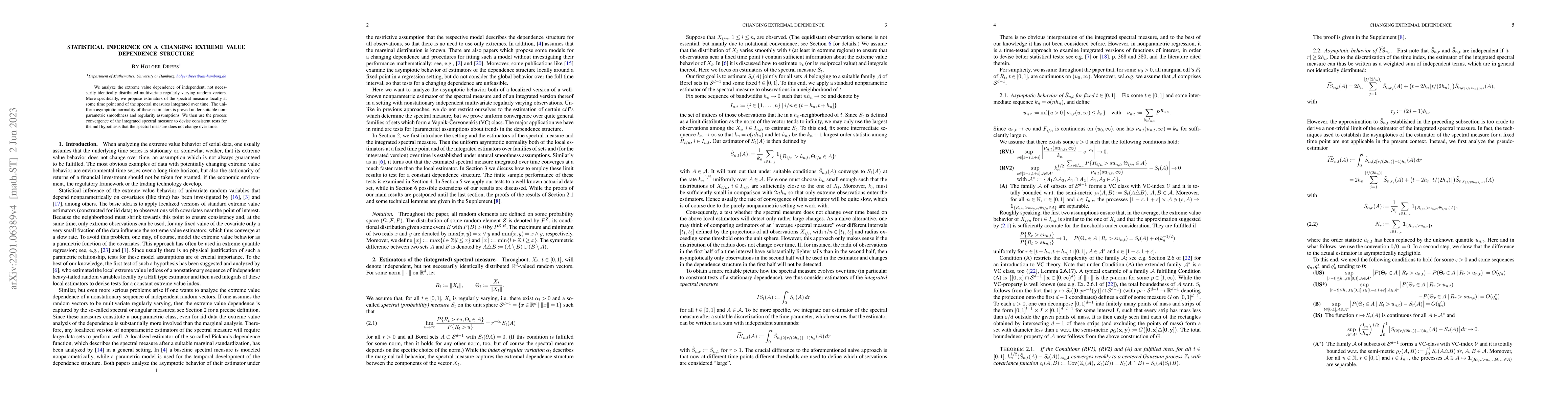 Thumbnail for Statistical Inference on a Changing Extremal Dependence Structure