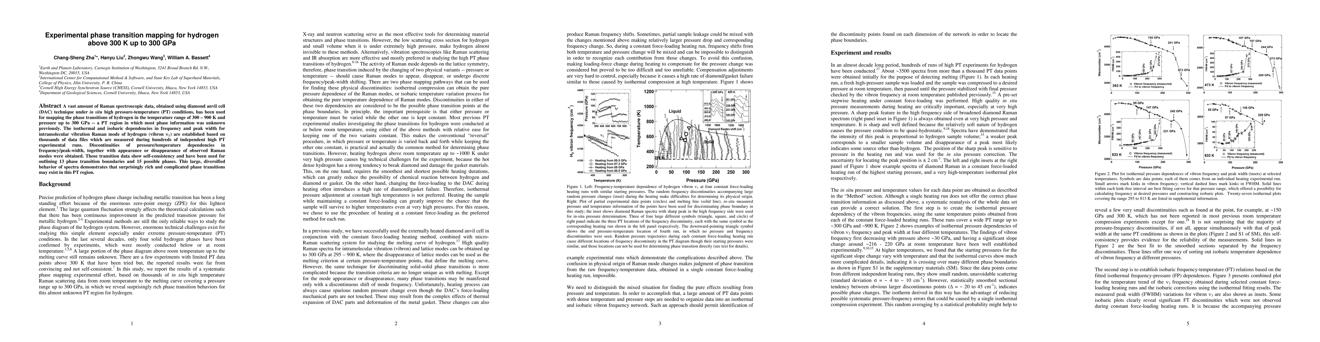 Thumbnail for Experimental phase transition mapping for hydrogen above 300 K up to 300
  GPa